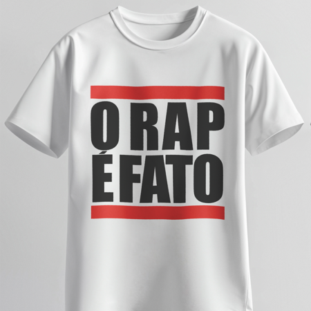 Camiseta O RAP É FATO - Branca oversized