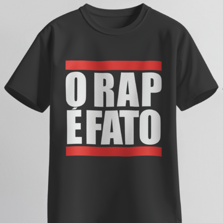 Camiseta O RAP É FATO - Preta oversized